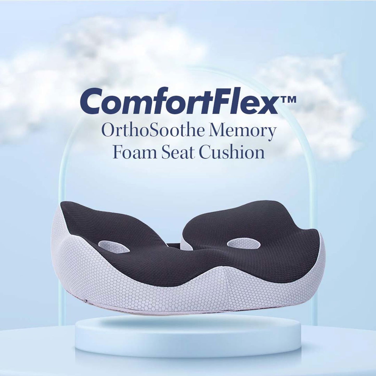 ComfortFlex™️- OrthoSoothe Memory Foam Seat Cushion - luvinly