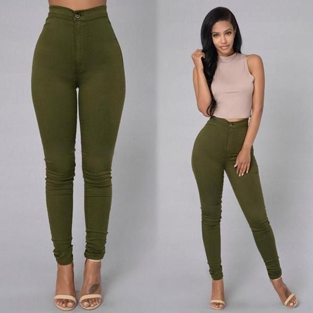 High Waist Skinny Jeans - luvinly