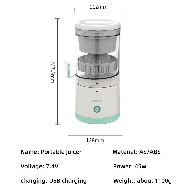NutriQuench - Portable USB Cordless Fruit Juicer - luvinly