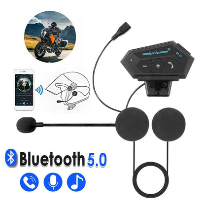 AudiMoto - Helmet Headset Wireless Hands-Free Call Kit - luvinly