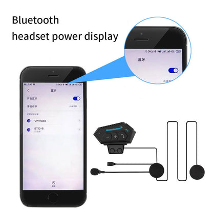AudiMoto - Helmet Headset Wireless Hands-Free Call Kit - luvinly