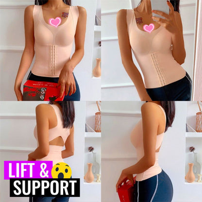 CinchTop - 4-In-1 Waist Buttoned Bra Shapewear - luvinly