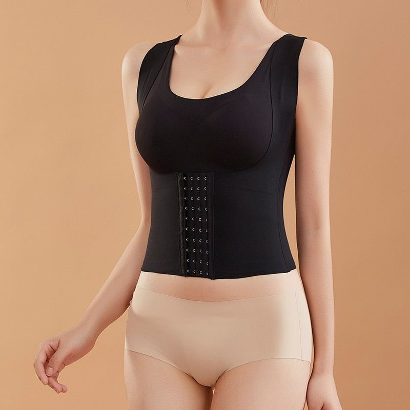 CinchTop - 4-In-1 Waist Buttoned Bra Shapewear - luvinly