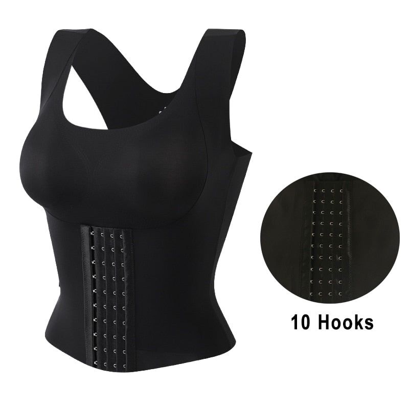 CinchTop - 4-In-1 Waist Buttoned Bra Shapewear - luvinly