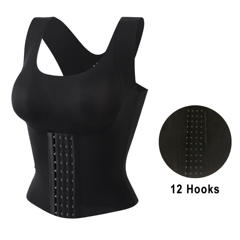 CinchTop - 4-In-1 Waist Buttoned Bra Shapewear - luvinly