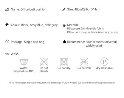 ComfortFlex™️- OrthoSoothe Memory Foam Seat Cushion - luvinly