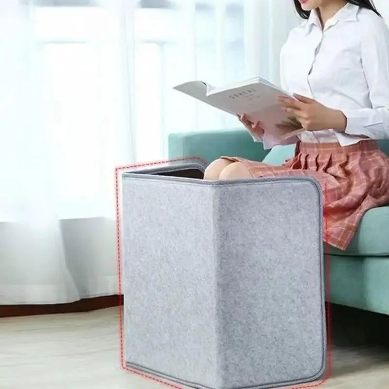 CozyFeet: Foldable 3D Under Desk Foot Warmer with Timer and Auto Shut Off - luvinly