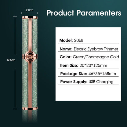 EpiTrim - Portable 2 In 1 Rechargable Epilator Eyebrow Trimmer - luvinly