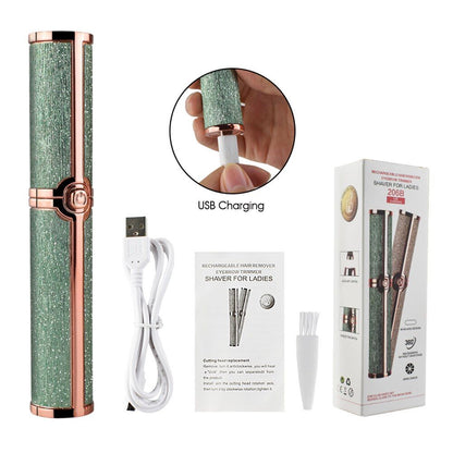 EpiTrim - Portable 2 In 1 Rechargable Epilator Eyebrow Trimmer - luvinly
