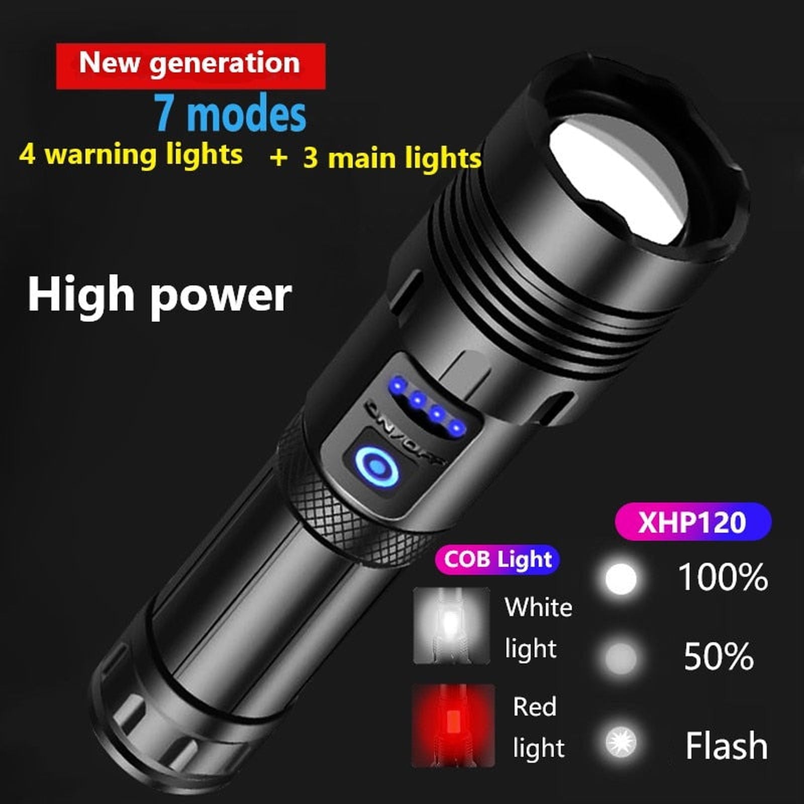 FlashBolt - Rechargeable Tactical Laser Flashlight - luvinly