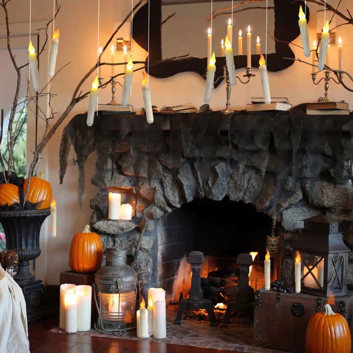 Floating LED Candles With Wand Remote Control - luvinly