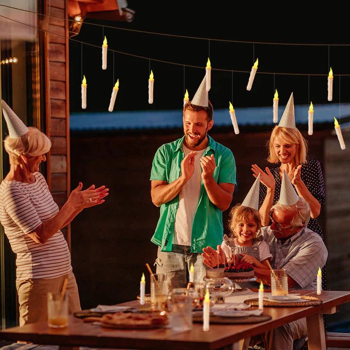 Floating LED Candles With Wand Remote Control - luvinly