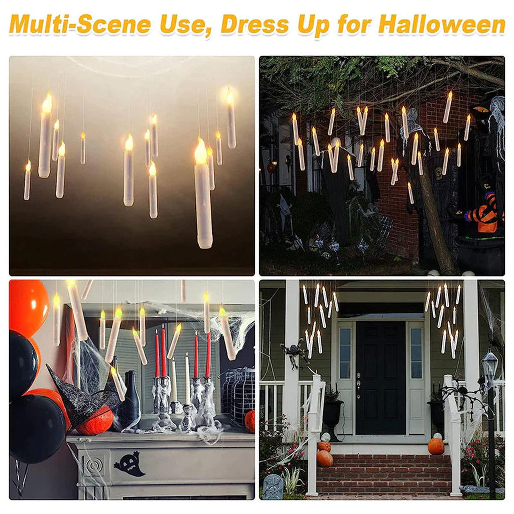 Floating LED Candles With Wand Remote Control - luvinly