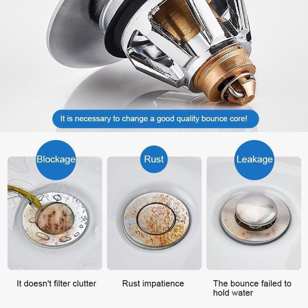 💧💎 "FlowGuard™ Bounce Core Pop-up Drain Filter" 💎💧 - luvinly
