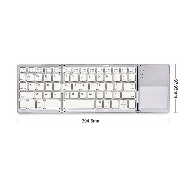 Folding Wireless Bluetooth Keyboard - luvinly