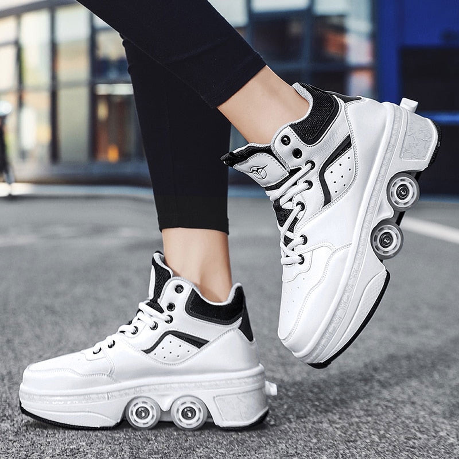 GliderKicks - 2 In 1 Deformation Roller Skate Shoe - luvinly