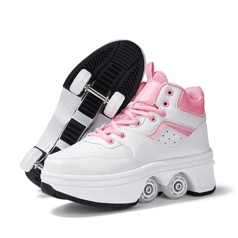 GliderKicks - 2 In 1 Deformation Roller Skate Shoe - luvinly