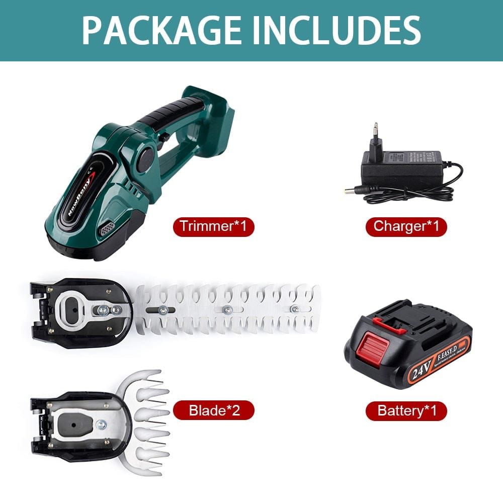 HedgeGenie™️- 2 In 1 Cordless Electric Hedge Garden Trimmer - luvinly