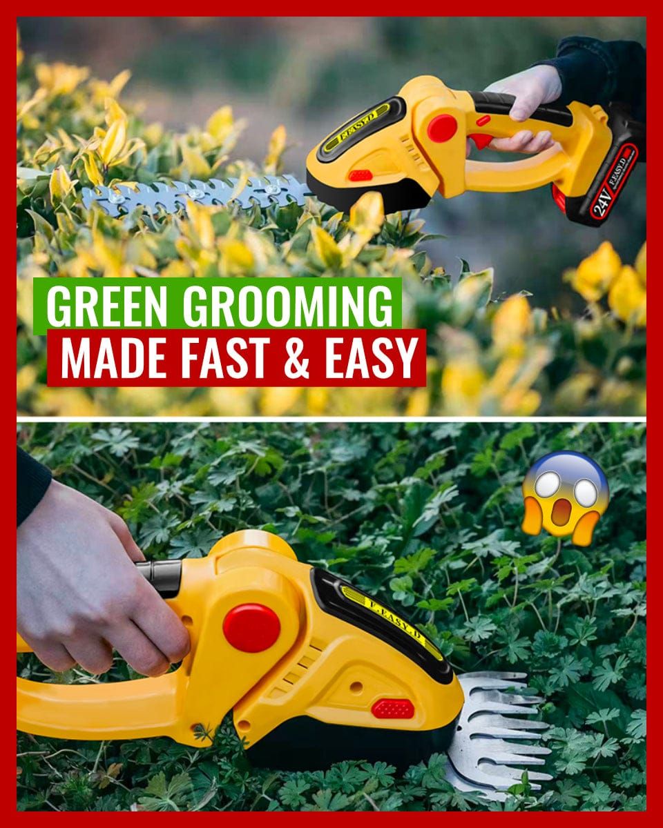 HedgeGenie™️- 2 In 1 Cordless Electric Hedge Garden Trimmer - luvinly