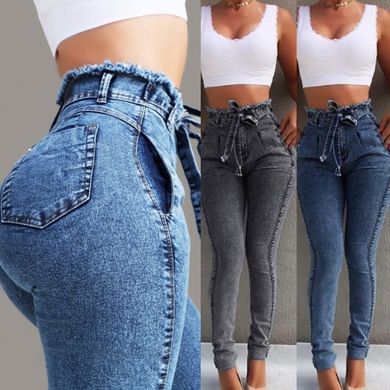 High Waist Jeans - luvinly
