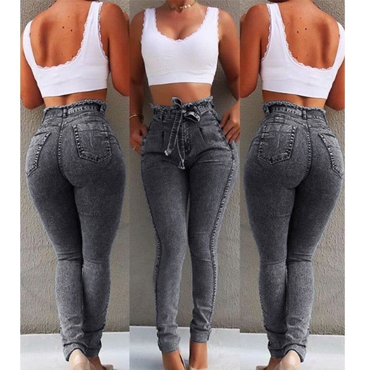 High Waist Jeans - luvinly