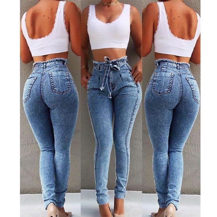 High Waist Jeans - luvinly