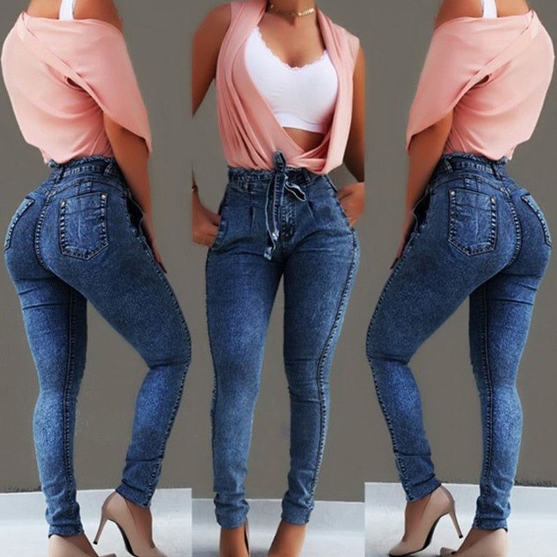 High Waist Jeans - luvinly