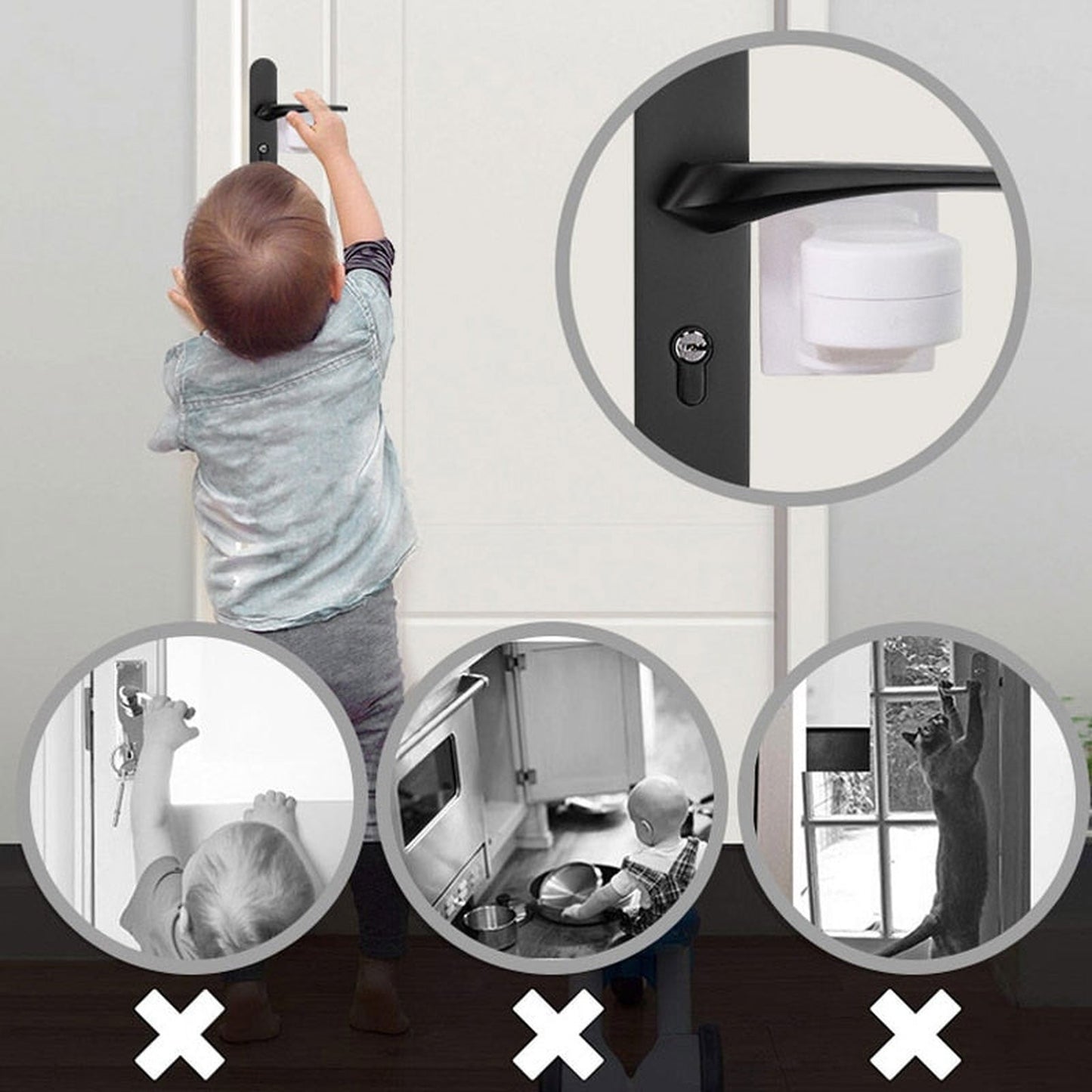 KnobLock - Child Proof Door Lever Lock - luvinly