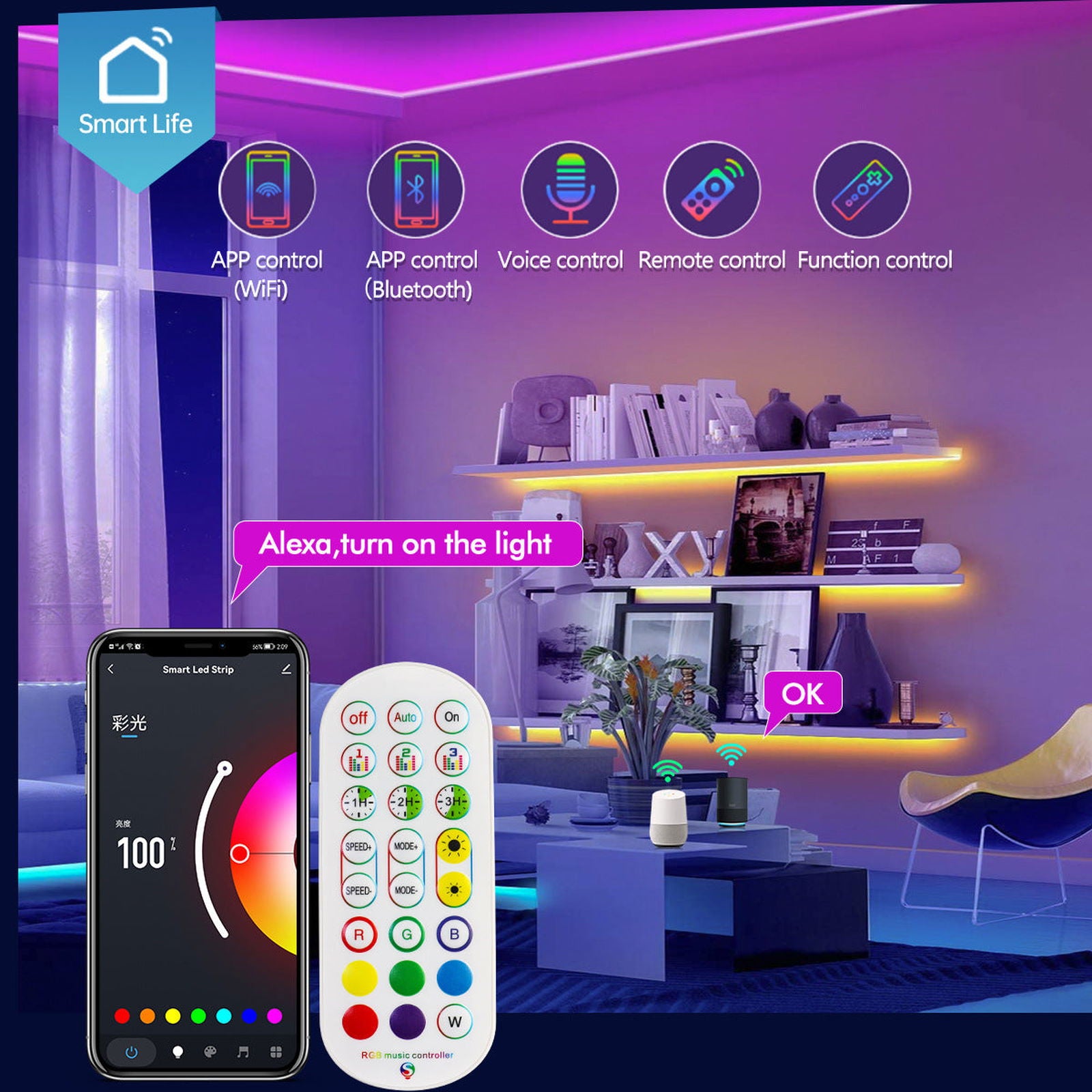 LuminaWifi™ - The Smart Neon Strip (4.8 Rating Out 5 Stars) - luvinly