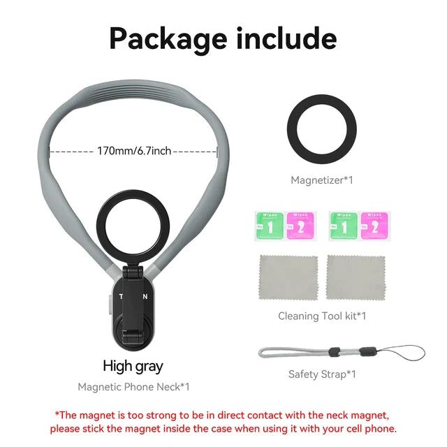 MagSnap - Magnetic Neck Hold Mount Selfie Stick Tripod - luvinly
