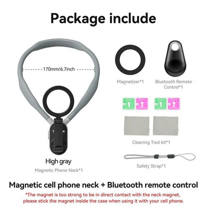 MagSnap - Magnetic Neck Hold Mount Selfie Stick Tripod - luvinly