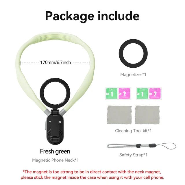 MagSnap - Magnetic Neck Hold Mount Selfie Stick Tripod - luvinly