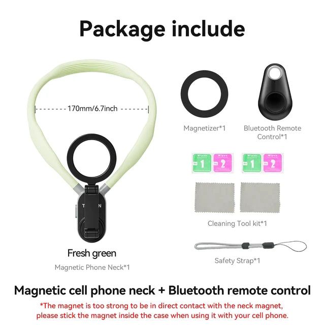 MagSnap - Magnetic Neck Hold Mount Selfie Stick Tripod - luvinly