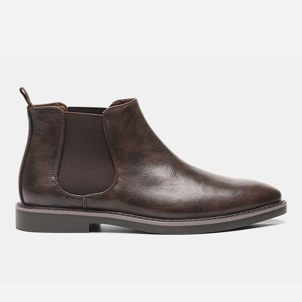 Men Leather Ankle Boots - luvinly