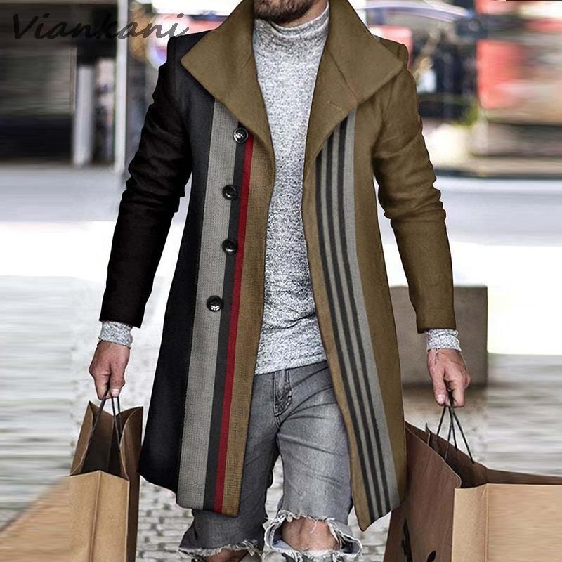 Men’s Casual Woolen Coat - luvinly