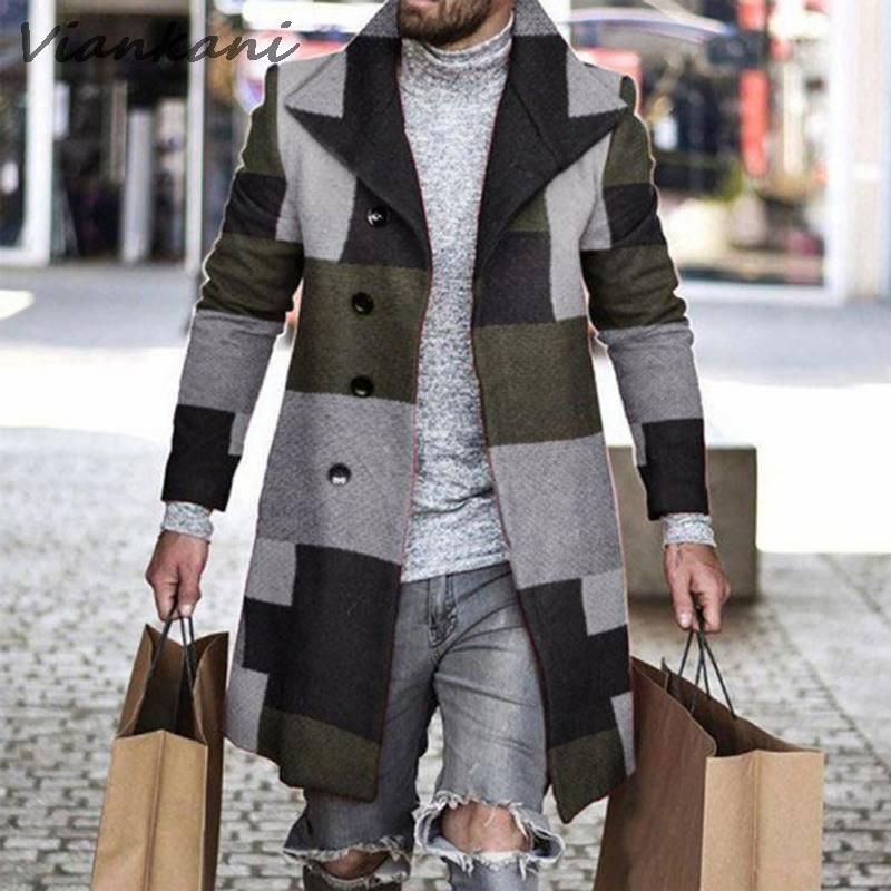 Men’s Casual Woolen Coat - luvinly