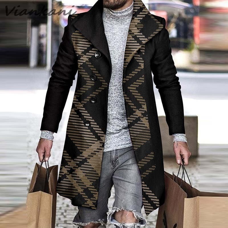 Men’s Casual Woolen Coat - luvinly