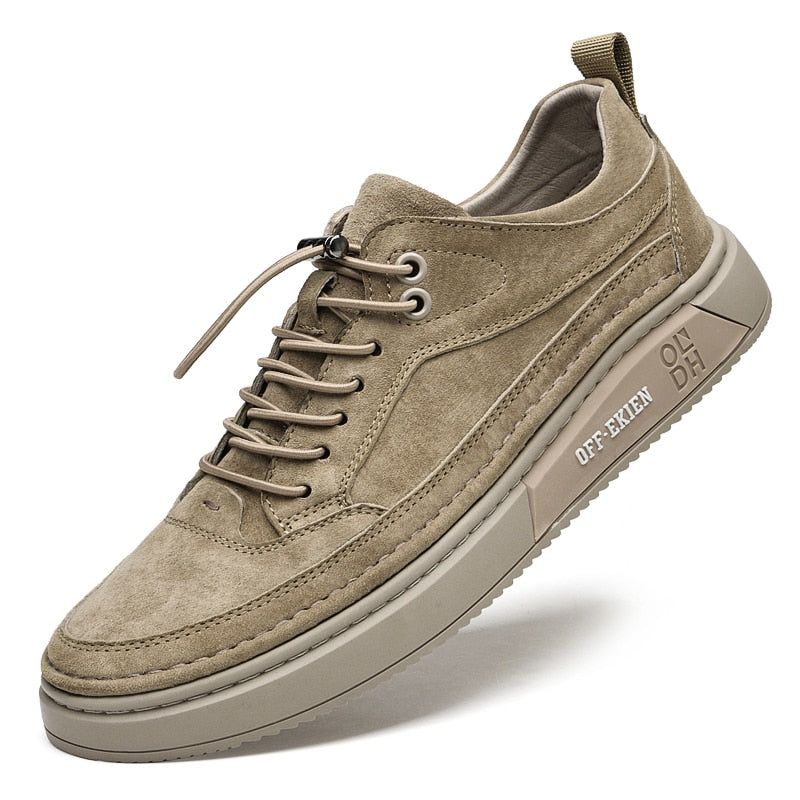 Men's Oxford Khaki Casual Shoes - luvinly