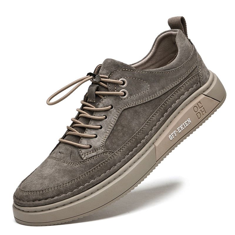 Men's Oxford Khaki Casual Shoes - luvinly
