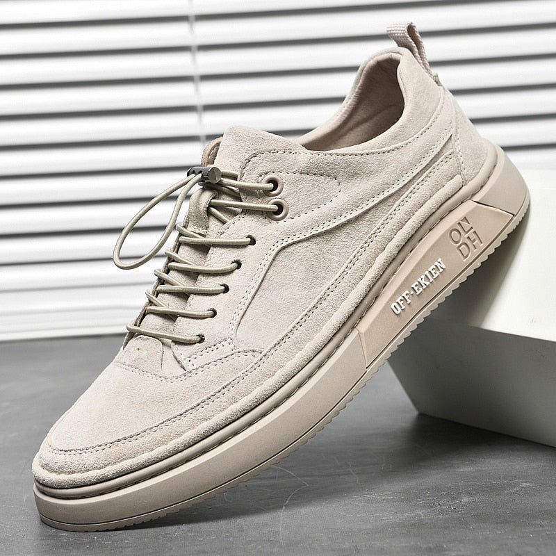 Men's Oxford Khaki Casual Shoes - luvinly