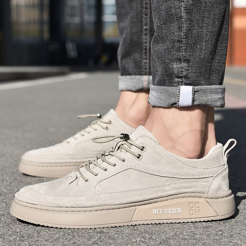 Men's Oxford Khaki Casual Shoes - luvinly