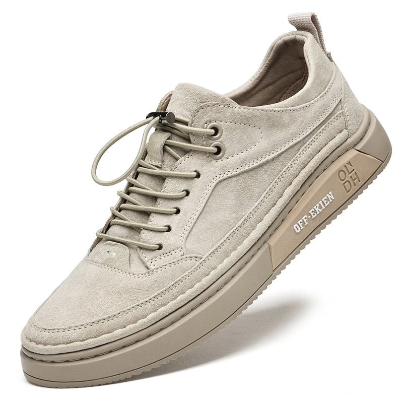 Men's Oxford Khaki Casual Shoes - luvinly