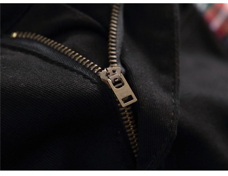 Men's Plaid Patchwork Skinny Jeans - luvinly