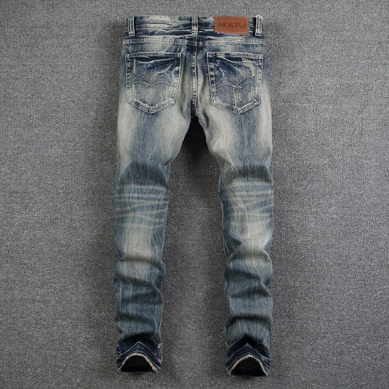 Mens Jeans Destroyed Ripped Jeans - luvinly