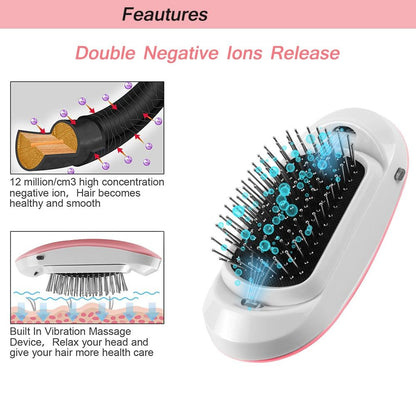 New! FrizzStop - Portable Electric Ionic Hairbrush - luvinly