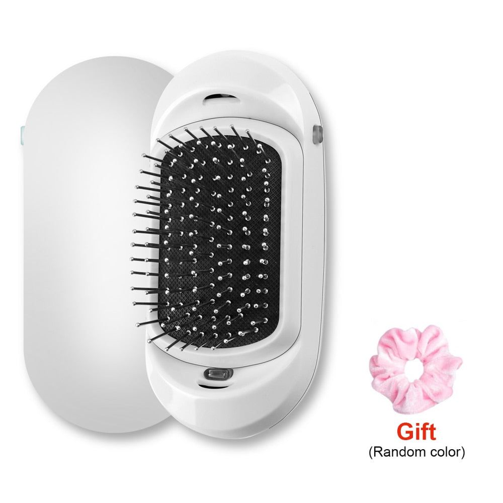 New! FrizzStop - Portable Electric Ionic Hairbrush - luvinly