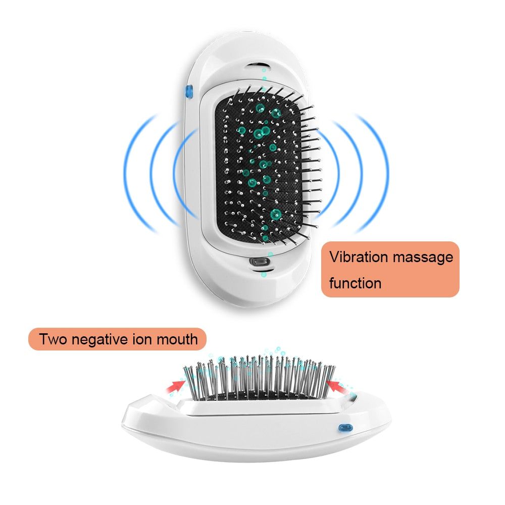 New! FrizzStop - Portable Electric Ionic Hairbrush - luvinly