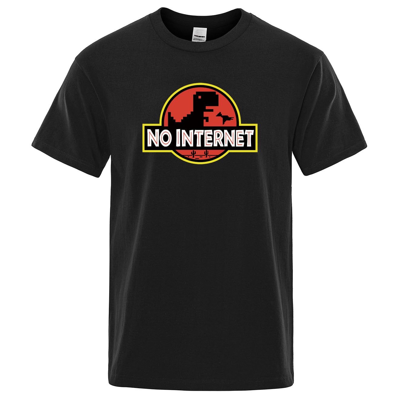 No internet Dinosaur T Shirt - luvinly