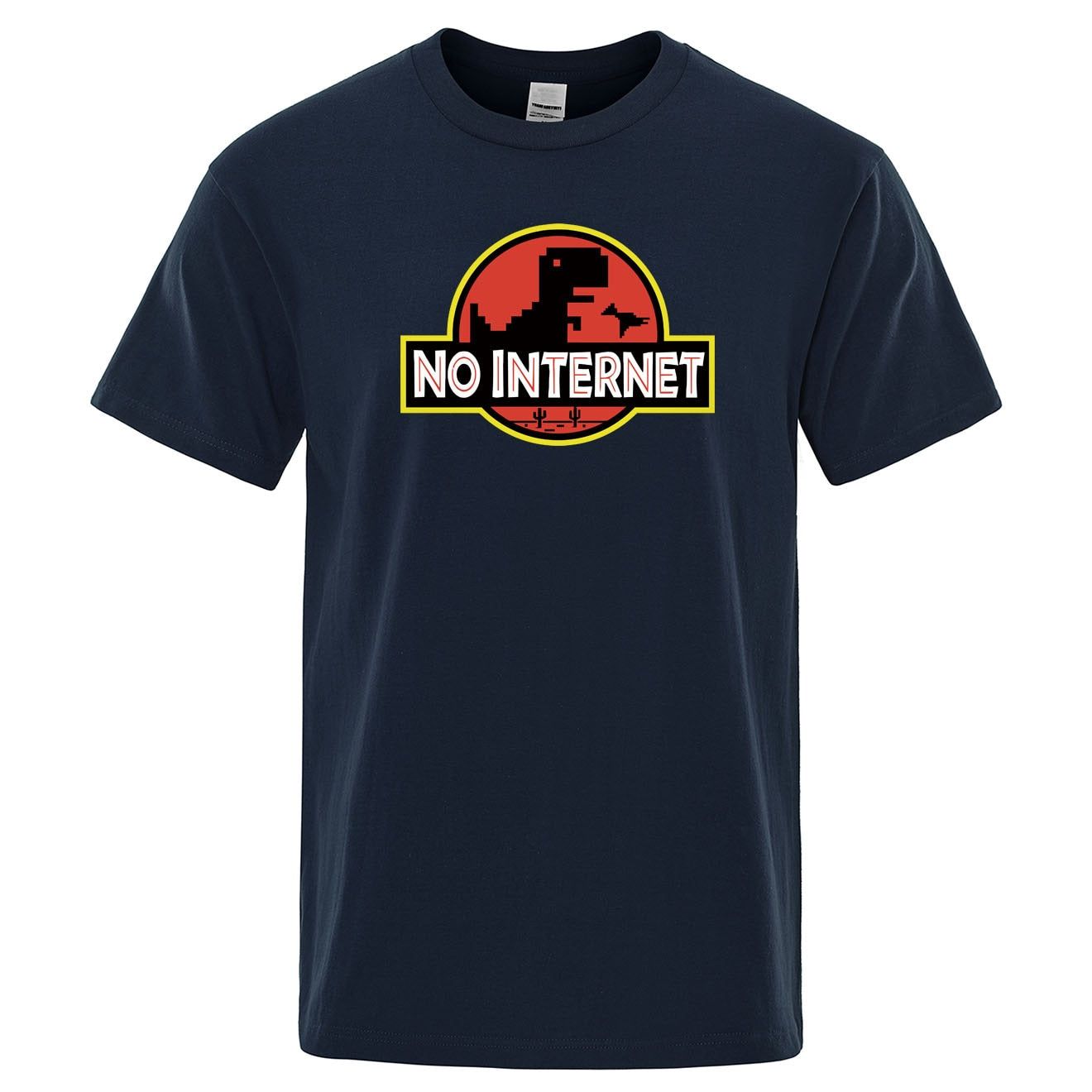 No internet Dinosaur T Shirt - luvinly