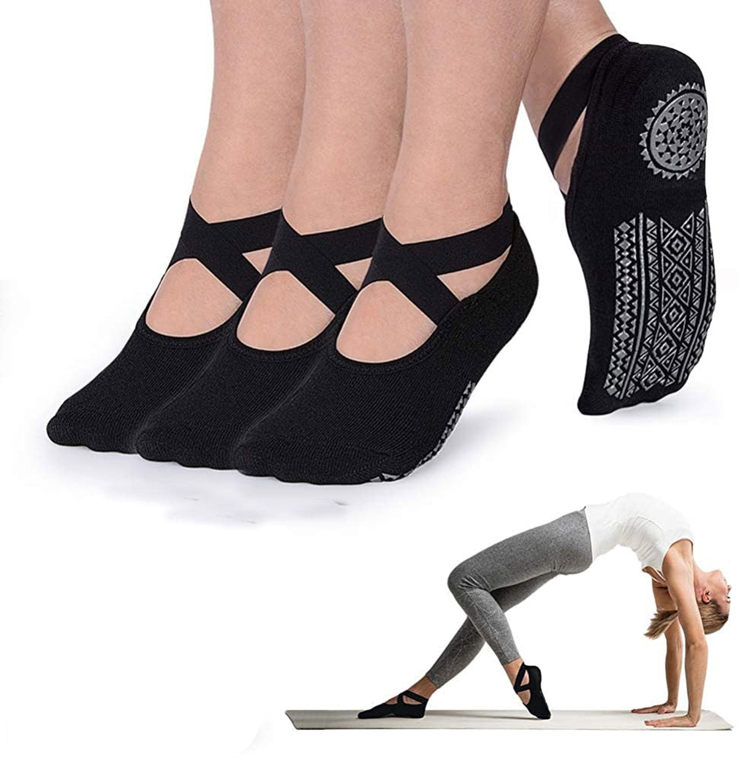 Non-Slip Grip Socks for Women - Perfect for Pilates, Barre, Ballet, and Barefoot Workouts. - luvinly